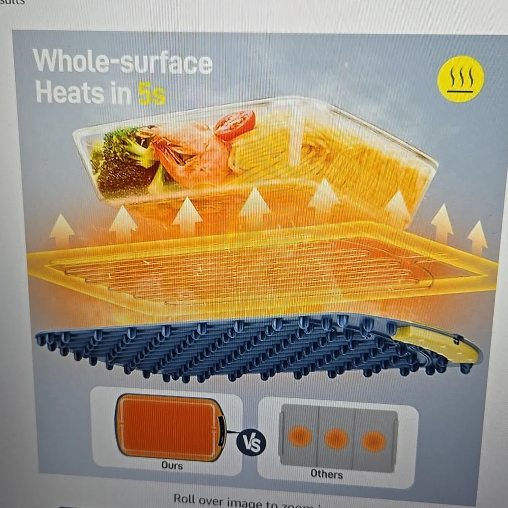 COLDFILL food warmer mat blue Foldable Heat-Resistant full surface heat New